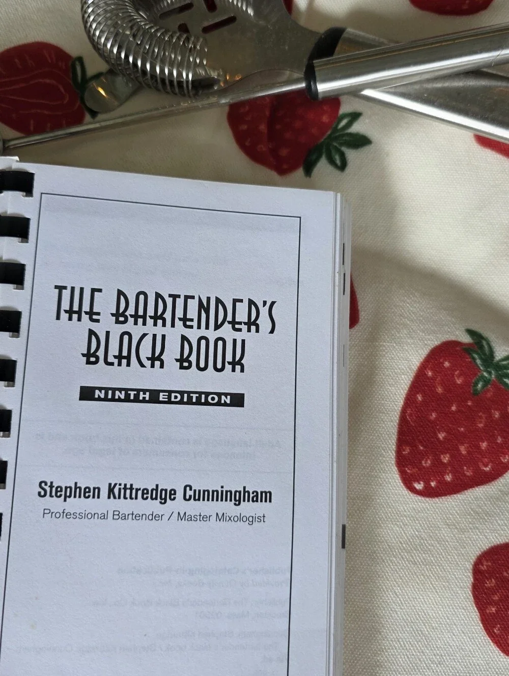 The Industry Standard  ' Bartender's Black Book  Cocktail Recipe Book Paperback